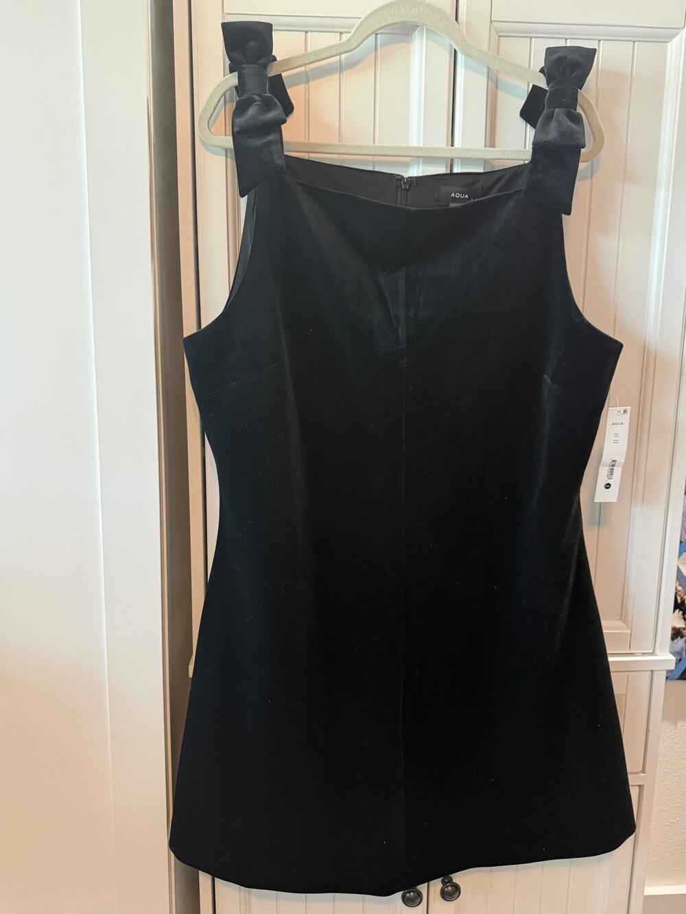 AQUA Velvet Mini Dress black size XXL NWT